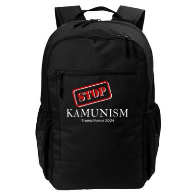 Stop Kamunism Kamala Harris 2024 Trump Vance Supporters Daily Commute Backpack