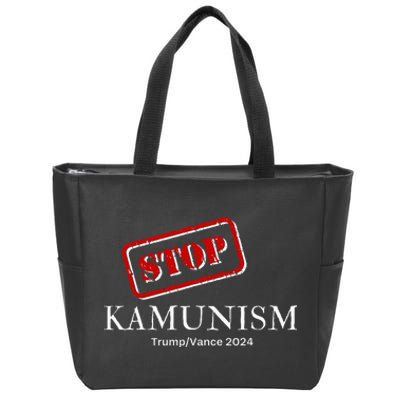 Stop Kamunism Kamala Harris 2024 Trump Vance Supporters Zip Tote Bag