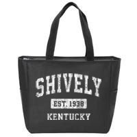 Shively Kentucky Ky Vintage Sports Established Zip Tote Bag