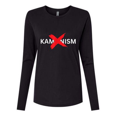 Stop Kamunism Kamala Harris 2024 Useless Kamala Harris Womens Cotton Relaxed Long Sleeve T-Shirt