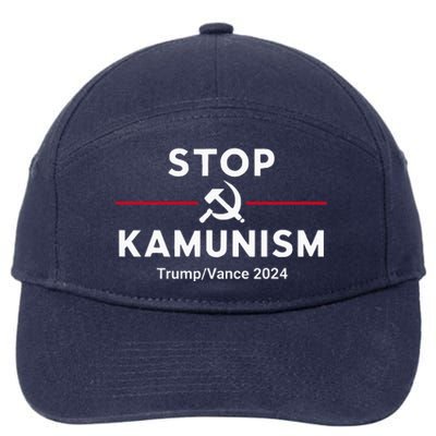 Stop Kamunism Kamala Harris 2024 Trump Vance Supporters 7-Panel Snapback Hat