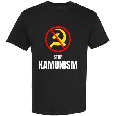 Stop Kamunism Kamala Harris 2024 Funny Parody Garment-Dyed Heavyweight T-Shirt