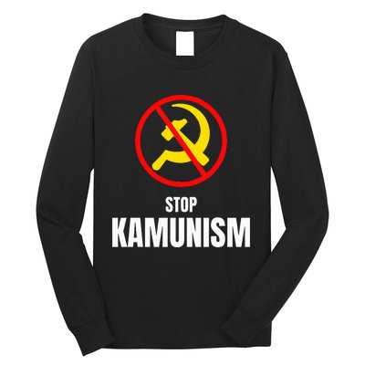 Stop Kamunism Kamala Harris 2024 Funny Parody Long Sleeve Shirt