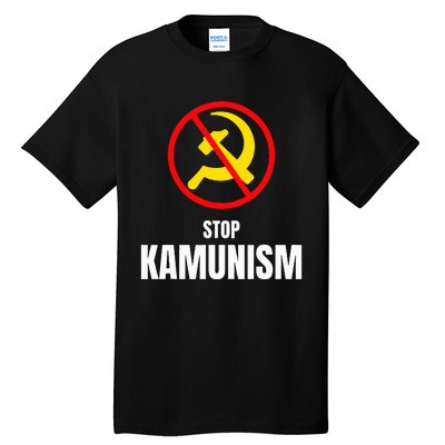 Stop Kamunism Kamala Harris 2024 Funny Parody Tall T-Shirt