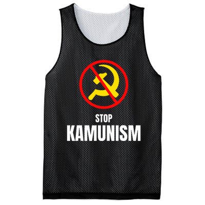 Stop Kamunism Kamala Harris 2024 Funny Parody Mesh Reversible Basketball Jersey Tank