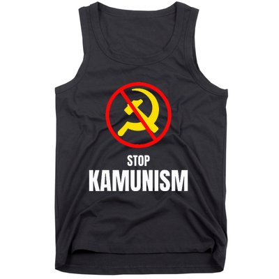 Stop Kamunism Kamala Harris 2024 Funny Parody Tank Top