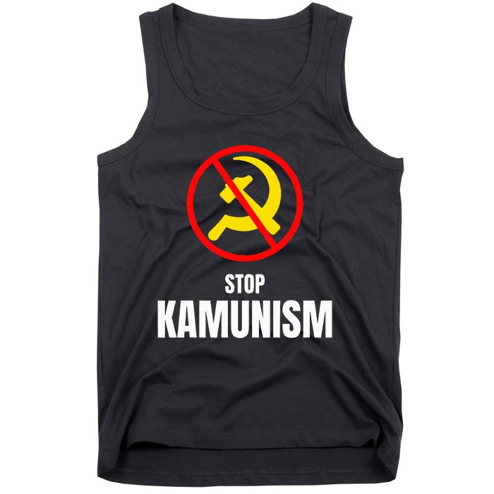 Stop Kamunism Kamala Harris 2024 Funny Parody Tank Top