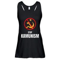 Stop Kamunism Kamala Harris 2024 Funny Parody Long Sleeve Ladies Essential Flowy Tank