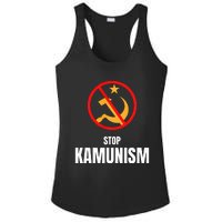 Stop Kamunism Kamala Harris 2024 Funny Parody Long Sleeve Ladies PosiCharge Competitor Racerback Tank