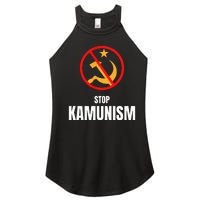 Stop Kamunism Kamala Harris 2024 Funny Parody Long Sleeve Women's Perfect Tri Rocker Tank