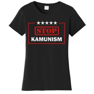 Stop Kamunism Kamala Harris 2024 Trump Vance Women's T-Shirt