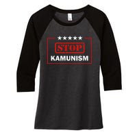 Stop Kamunism Kamala Harris 2024 Trump Vance Women's Tri-Blend 3/4-Sleeve Raglan Shirt