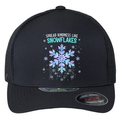 Spread Kindness Like Snowflakes Christmas Teacher Unity Day Flexfit Unipanel Trucker Cap