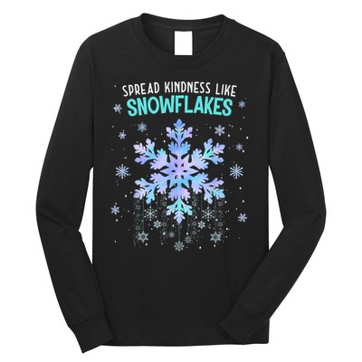 Spread Kindness Like Snowflakes Christmas Teacher Unity Day Long Sleeve Shirt