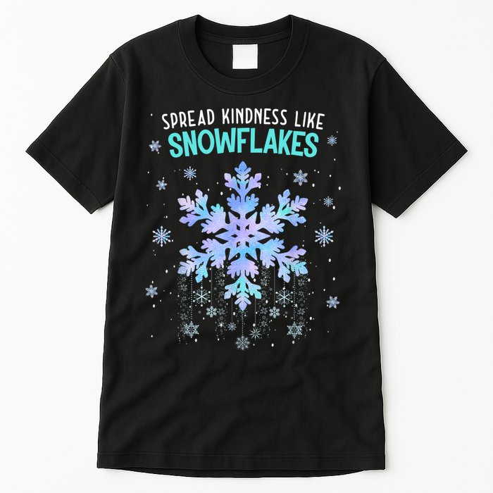 Spread Kindness Like Snowflakes Christmas Teacher Unity Day Tall T-Shirt
