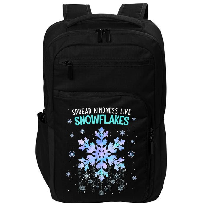 Spread Kindness Like Snowflakes Christmas Teacher Unity Day Impact Tech Backpack