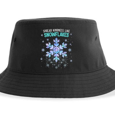 Spread Kindness Like Snowflakes Christmas Teacher Unity Day Sustainable Bucket Hat