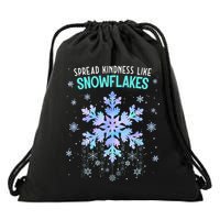 Spread Kindness Like Snowflakes Christmas Teacher Unity Day Drawstring Bag