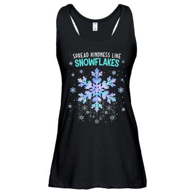 Spread Kindness Like Snowflakes Christmas Teacher Unity Day Ladies Essential Flowy Tank