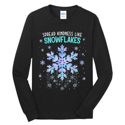 Spread Kindness Like Snowflakes Christmas Teacher Unity Day Tall Long Sleeve T-Shirt
