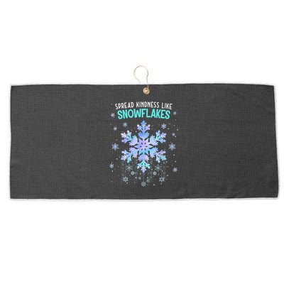 Spread Kindness Like Snowflakes Christmas Teacher Unity Day Large Microfiber Waffle Golf Towel