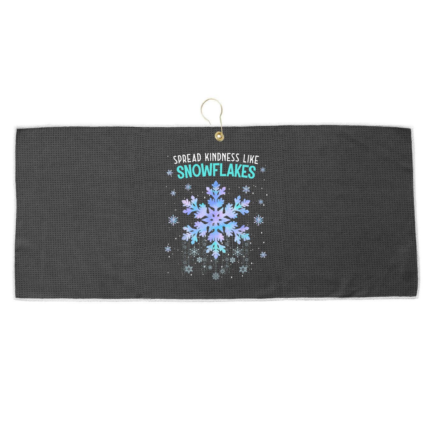 Spread Kindness Like Snowflakes Christmas Teacher Unity Day Large Microfiber Waffle Golf Towel