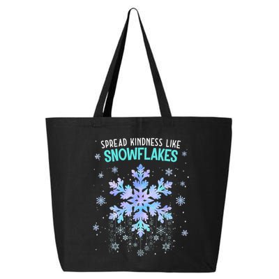 Spread Kindness Like Snowflakes Christmas Teacher Unity Day 25L Jumbo Tote