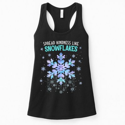 Spread Kindness Like Snowflakes Christmas Teacher Unity Day Womens Tank Top