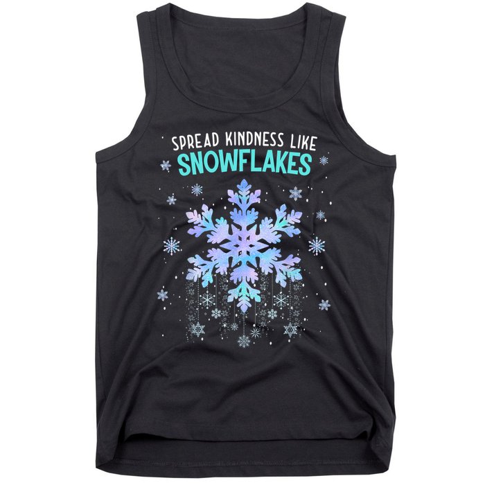 Spread Kindness Like Snowflakes Christmas Teacher Unity Day Tank Top