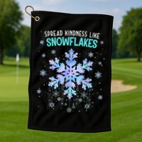Spread Kindness Like Snowflakes Christmas Teacher Unity Day Golf Towel