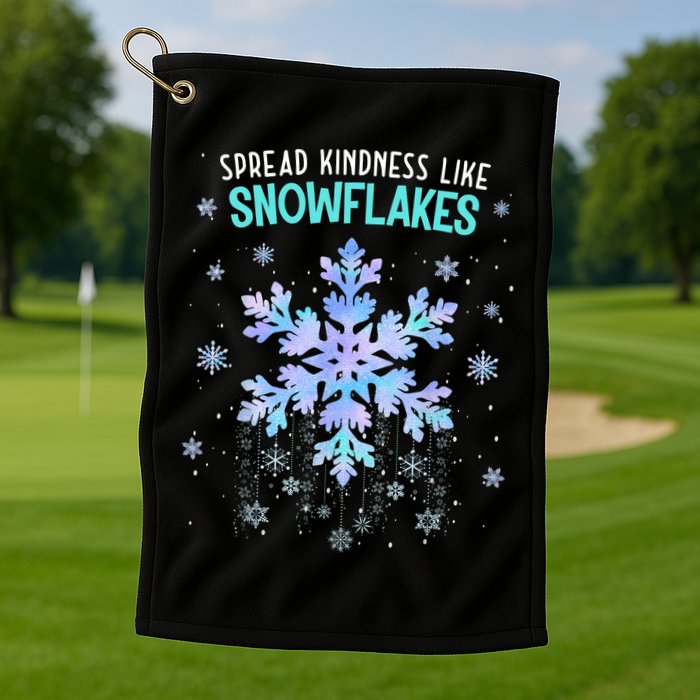Spread Kindness Like Snowflakes Christmas Teacher Unity Day Golf Towel