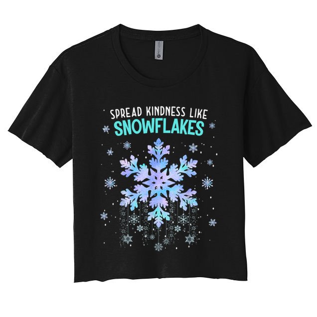 Spread Kindness Like Snowflakes Christmas Teacher Unity Day Crop Top