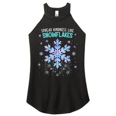 Spread Kindness Like Snowflakes Christmas Teacher Unity Day Women's Perfect Tri Rocker Tank