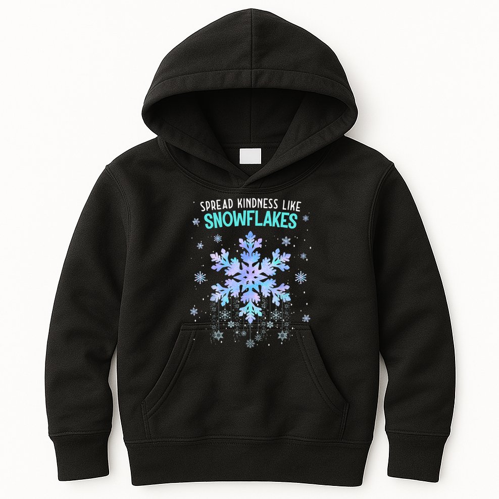 Spread Kindness Like Snowflakes Christmas Teacher Unity Day Kids Hoodie