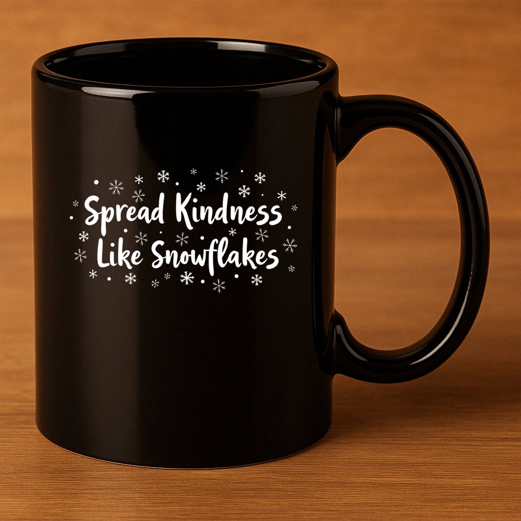 Spread Kindness Like Snowflakes Unspirational Positive Xmas Gift 11oz C Handle Ceramic Mug