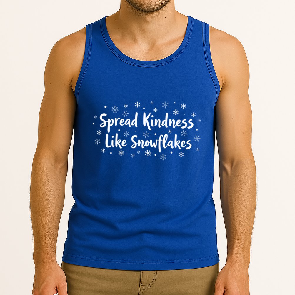 Spread Kindness Like Snowflakes Unspirational Positive Xmas Gift Tank Top