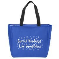 Spread Kindness Like Snowflakes Unspirational Positive Xmas Gift Zip Tote Bag