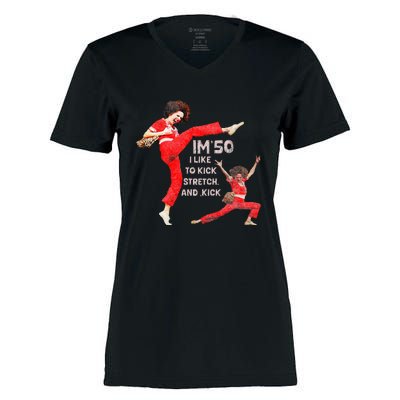 Sally Kick Lady O’Malley Birthday Women's Momentum V-Neck T-Shirt