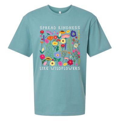 SPREAD KINDNESS LIKE WILDFLOWERS Love Happiness Flowers Sueded Cloud Jersey T-Shirt