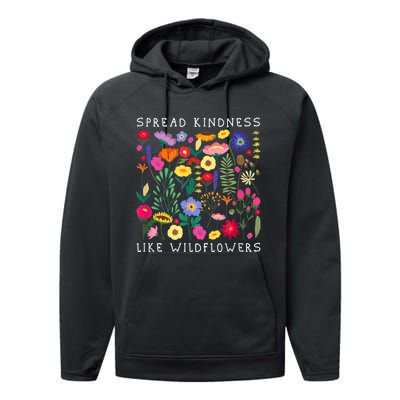 SPREAD KINDNESS LIKE WILDFLOWER Happiness Girlfriend Flower Performance Fleece Hoodie