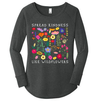 SPREAD KINDNESS LIKE WILDFLOWER Happiness Girlfriend Flower Women's Perfect Tri Tunic Long Sleeve Shirt