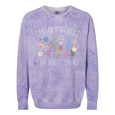 Spread Kindness Like Wildflowers Boho Inspirational Colorblast Crewneck Sweatshirt