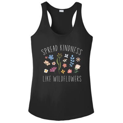 Spread Kindness Like Wildflowers Boho Inspirational Ladies PosiCharge Competitor Racerback Tank