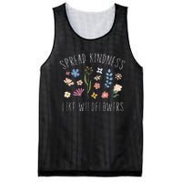 Spread Kindness Like Wildflowers Boho Inspirational Mesh Reversible Basketball Jersey Tank