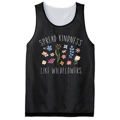 Spread Kindness Like Wildflowers Boho Inspirational Mesh Reversible Basketball Jersey Tank