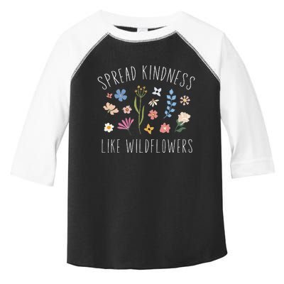 Spread Kindness Like Wildflowers Boho Inspirational Toddler Fine Jersey T-Shirt