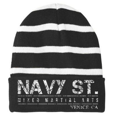 Street Kingdom MMA Mixed Martial Arts Gift Striped Beanie with Solid Band