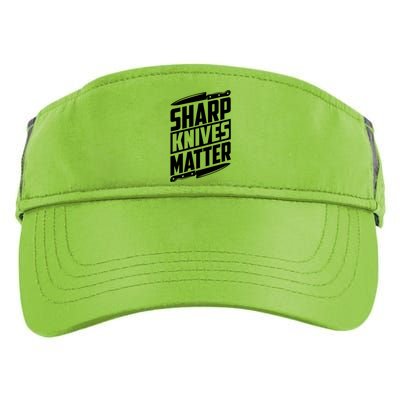 Sharp Knives Matter Butcher Gift Adult Drive Performance Visor