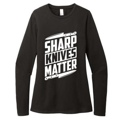 Sharp Knives Matter Butcher Gift Womens CVC Long Sleeve Shirt