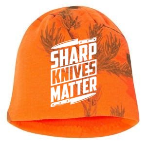 Sharp Knives Matter Butcher Gift Kati - Camo Knit Beanie